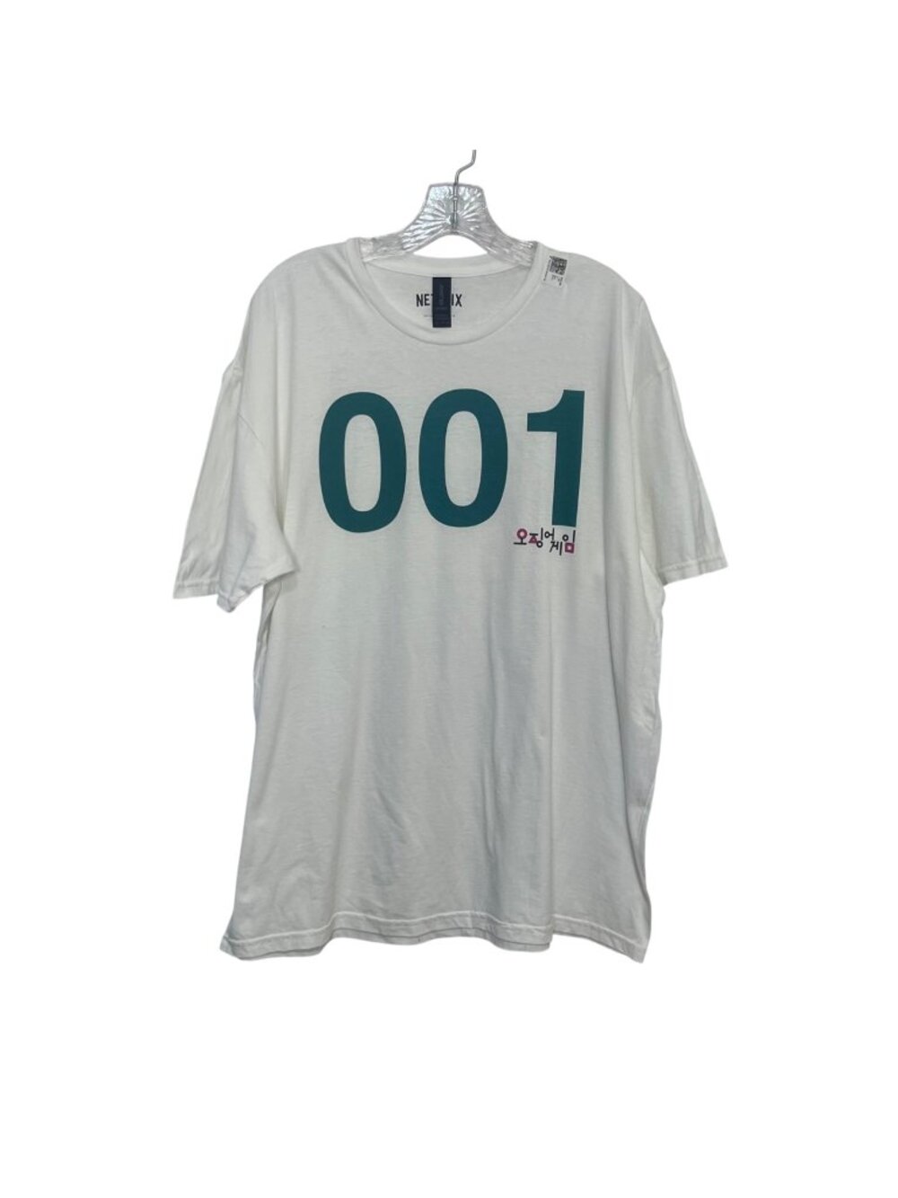 Netflix Official Merchandise Squid Game 001 TShirt XL White